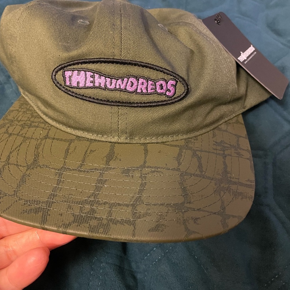 The Hundreds Olive and Purple Patterned Cap